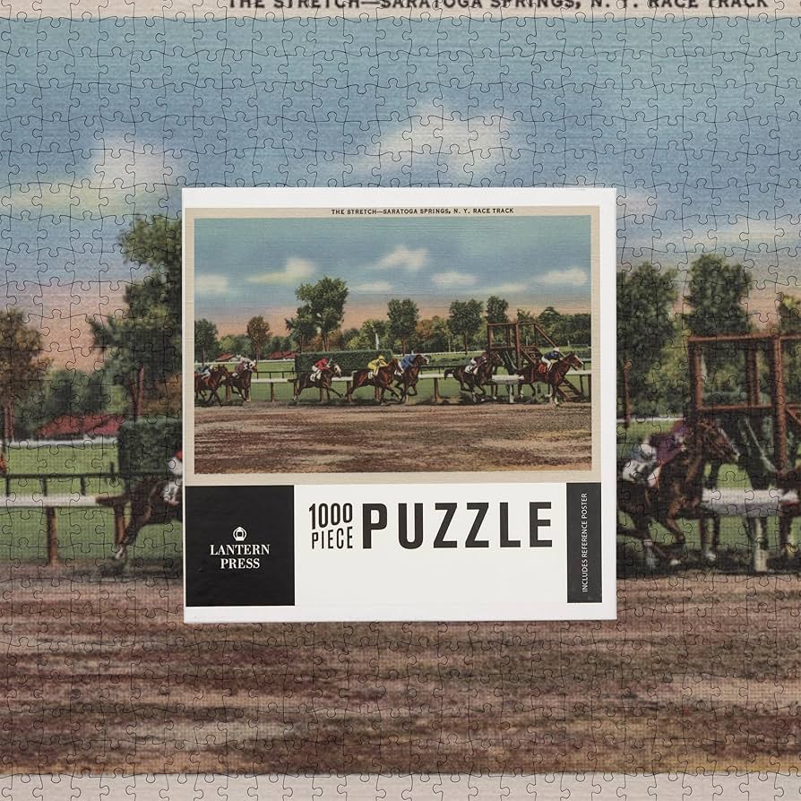 Amazon.com: Saratoga Springs, NY, Horse Race Track Scene